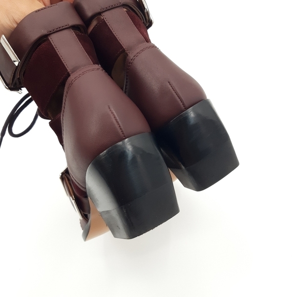 Chloe | Rylee Suede Ankle Boots in Deep Purple - Picture 7 of 11